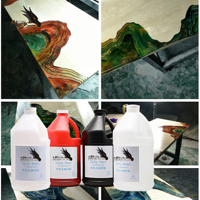 A resina de cola Epoxy da bancada da resina de cola Epoxy da cola Epoxy da resina de cola Epoxy e o endurecedor líquidos rebocam