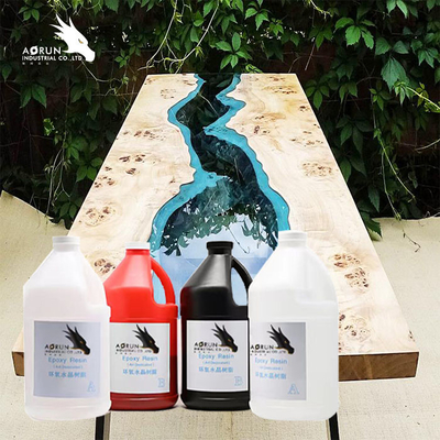 A resina de cola Epoxy da bancada da resina de cola Epoxy da cola Epoxy da resina de cola Epoxy e o endurecedor líquidos rebocam