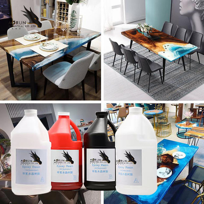 Resina de cola Epoxy clara de duas partes para a madeira líquida da resina de cola Epoxy do espaço livre de Diy das bancadas da cola Epoxy