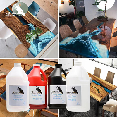 Resina de cola Epoxy clara de duas partes para a madeira líquida da resina de cola Epoxy do espaço livre de Diy das bancadas da cola Epoxy