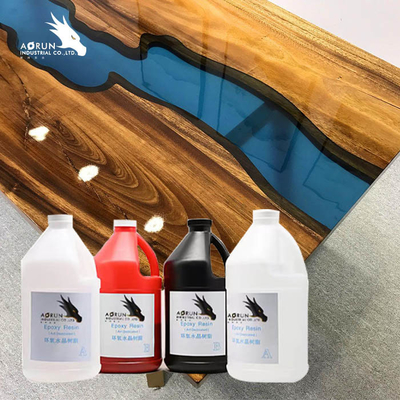 Resina de cola Epoxy componente do sólido dois de Crystal Clear Art Resin Coating 100% para bancadas da barra