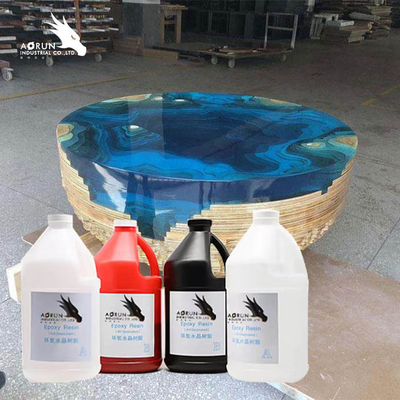 Resina de cola Epoxy componente do sólido dois de Crystal Clear Art Resin Coating 100% para bancadas da barra
