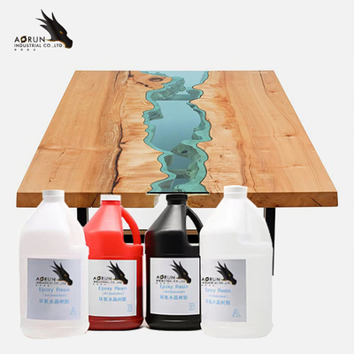 Transparente puro da colagem de Crystal Clear Epoxy AB da resina do rio das bancadas da barra