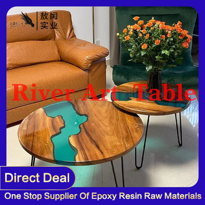 O projeto da resina de cola Epoxy da tabela do rio da madeira maciça nenhum odor cora resistente