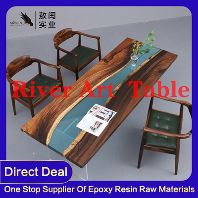 Nenhuma tabela amarelando de Art Jewelry Clear Epoxy Resin moldou a superfície de madeira