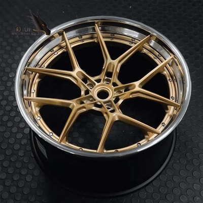 Monoblock luxuoso personalizado 2 partes as rodas forjadas 3 partes da liga para a parte alta forjou carros de competência das rodas