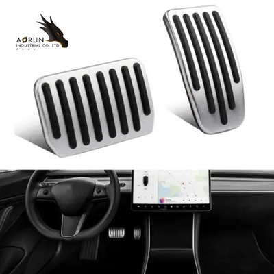 O pedal de acelerador do freio do desempenho para o pedal do pé do Tesla Model 3/Y -2022 acolchoa acessórios do carro 2Pcs