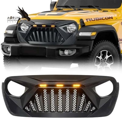 A grade do carro para a grade 2018-2022 do tubarão do ABS de Jeep Wrangler JL Front Bumper Grille Glossy Black E.U. tem estoques