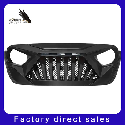 A grade do carro para a grade 2018-2022 do tubarão do ABS de Jeep Wrangler JL Front Bumper Grille Glossy Black E.U. tem estoques
