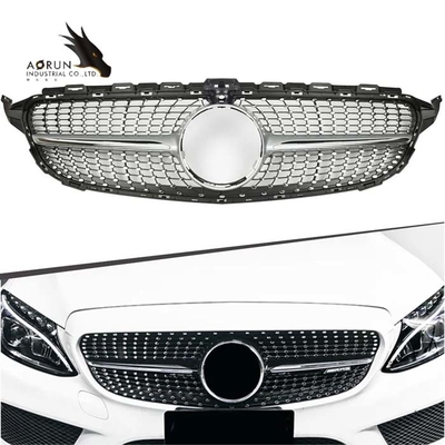 Classe W205 de Front Bumper Grille Grill For Mercedes Benz C do carro Diamond Style Racing Grills 2014-2018