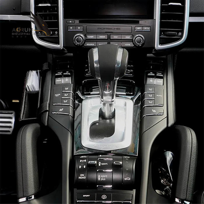 Alavanca de engrenagem interior das peças de automóvel da fibra do carbono do handball da alavanca do deslocamento do handball do botão do deslocamento para Porsche Cayenne 2011-2017
