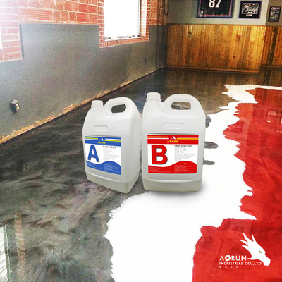 Resistência de impacto de 2 partes de vidro líquida impermeável da etiqueta do assoalho da cola Epoxy 3D